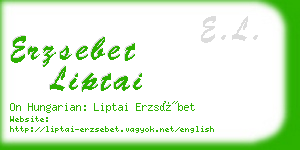 erzsebet liptai business card